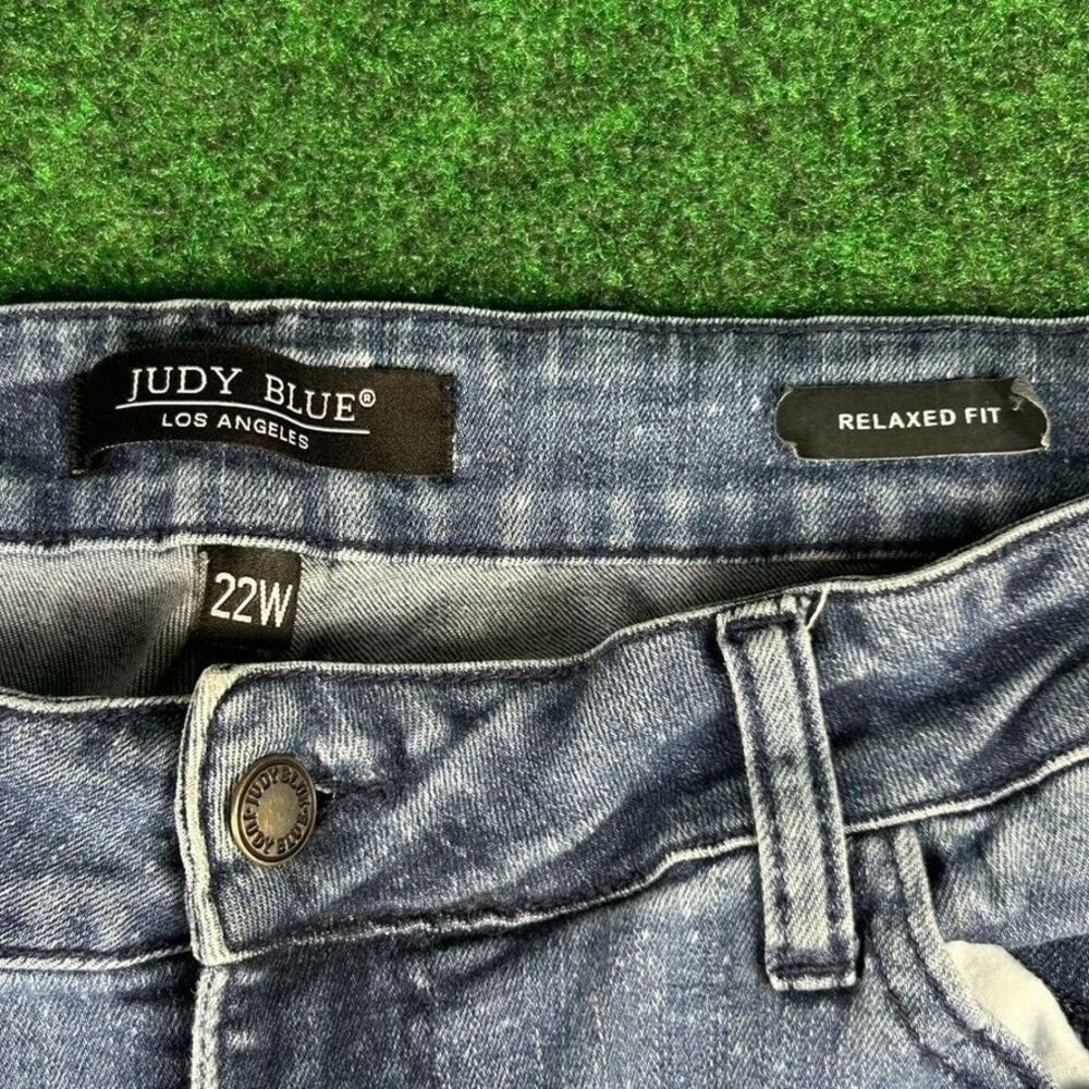 Judy‎ Blue Womens 22W Relaxed Fit Jeans Bleach Splattered Speckled Stretch Denim - Picture 6 of 9
